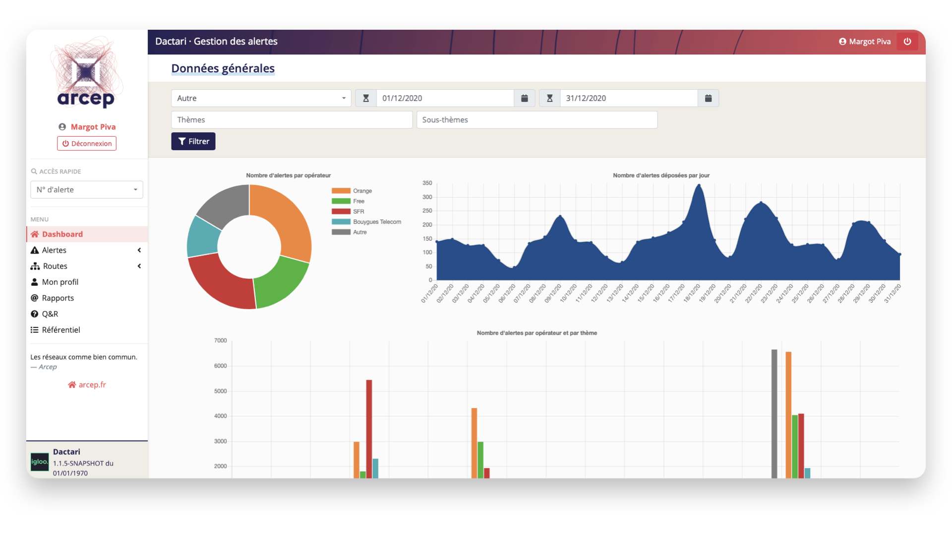 Capture d'écran de l'application