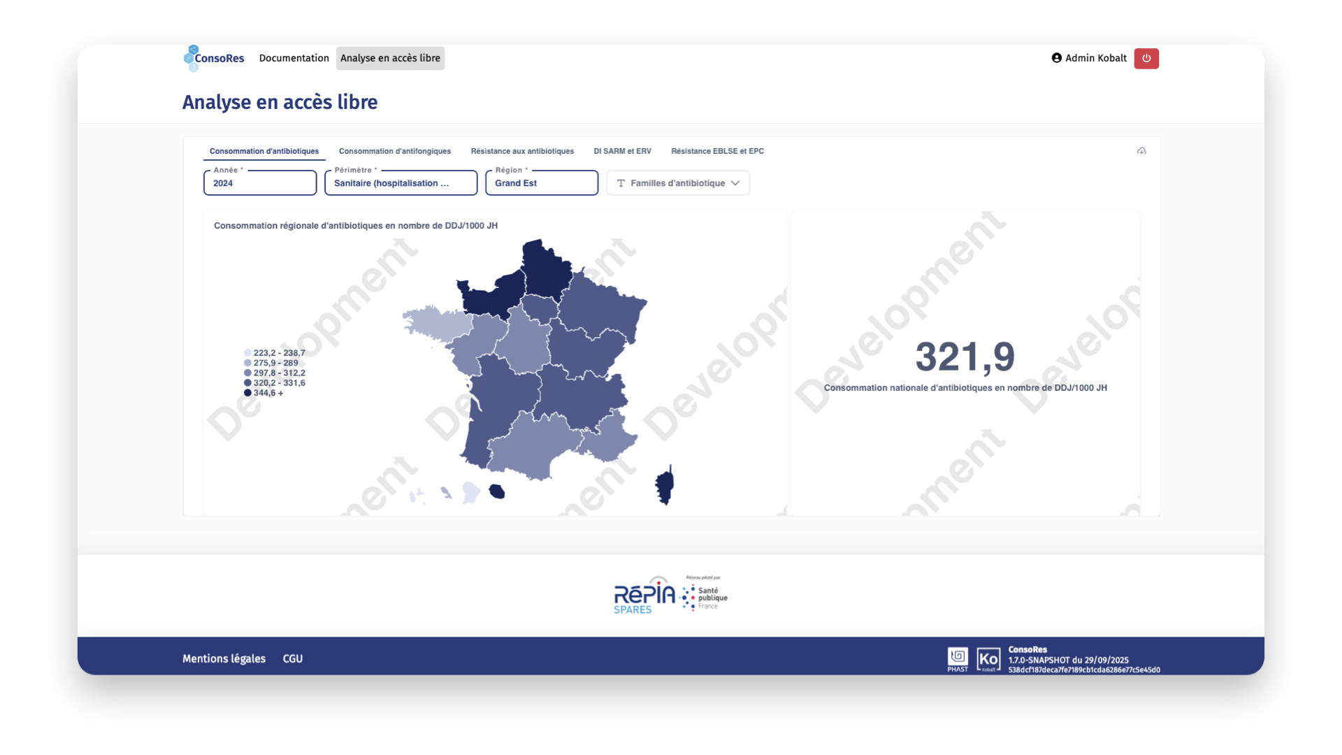 Capture d'écran de l'application